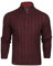 Xact Men's 1/4 Zip Funnel Neck Cable Jumper, Mid Weight, 2 Colour Twist (Navy/Burgundy Twist) L