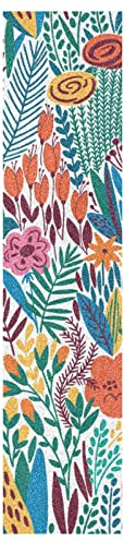 KAAVIYO Bunte Blumenblumenblätter Skateboard Griptape rutschfest Selbstklebend Longboard Griptapes Aufkleber Griffband 9x33in,44x10in(1pcs)