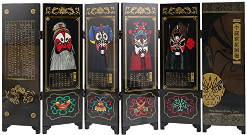 Gadpiparty Antiker Holz-klappbildschirm Traditionelle Chinesische Kunst-Dekoration Mini-raumteiler Für Asiatische Stil-enthusiasten Für Schreibtisch Oder Kunstvolles Wohnaccessoire Aus