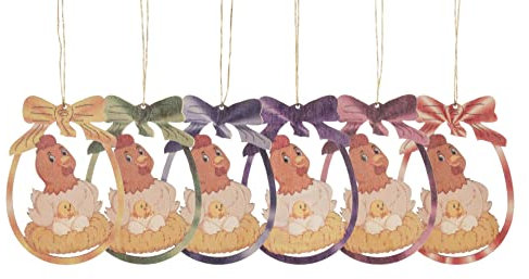 Rudolphs Schatzkiste Strauchbehang Henne im Nest mit Küken (6) BxHxT 6x7x0,3cm NEU Osterdeko Baumschmuck Strauchschmuck