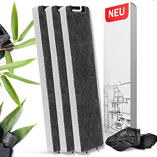 INTESIA® Aktivkohlefilter DKF 13-1 für Miele Dunstabzugshauben DKF13-1 bzw. 6485741, DA3366 / 3466/3496 (3er Pack)
