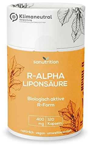 Alpha-Liponsäure 400 mg pro Kapsel | 120 Kapseln | Hochdosiert und Vegan | 100% Papierverpackung