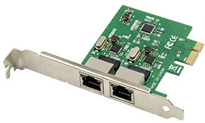 DriverGenius 2-Portt Dual Profile PCI Express PCIe Gigabit Network Server Network Adapter Card - PCIe NIC