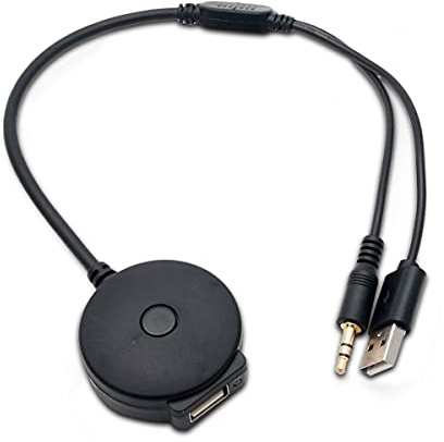 Riloer Bluetooth Musik Kabel, 30cm Bluetooth V4.0 Multimedia USB Musik Streaming Ladegerät Adapter Audio Kabel kompatibel mit Mini Cooper kompatibel mit BMW Serie 1 2 3 5 6 7 X1 X3 X4 X5 X6