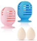 Makeup Sponge Holder 2pcs Double-Sided Breathable Beauty Blender Holders Integrated Makeup Sponge Case Reusable Makeup Blender Container with 2pcs Makeup Sponge for Travel