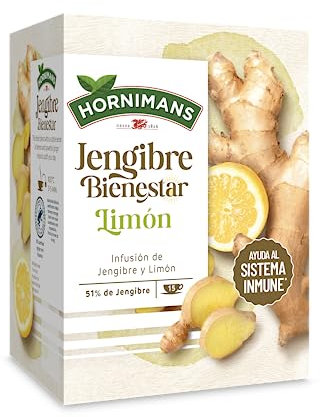 Hornimans Infusión de Jengibre con Limón 100% Natural | 15 bolsitas | Sin Teína