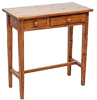 Biscottini Console Shabby 73 x 36,5 x 75 cm Made in Italy | Table d'entrée Style Baroque Finition Or, 73x36,5x75 cm