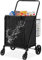 VEVOR Chariot de Courses Pliable Charge 150,5 kg 4 Roulettes Chariot de Supermarché Plus de 85 L avec 2 Paniers Charrette de Courses en Fer avec Doublure Étanche pour Transporter Ranger Linge Épicerie