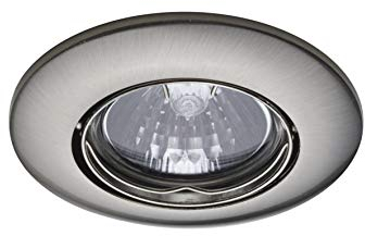 Einbaustrahler GU4 MR11 Spot 12V Edelstahl Optik alu gebürstet für Halogen oder LED Leuchtmittel Einbaulampe für Deckenmontage Rund Einbauspot Energiesparendes Beleuchtungssystem