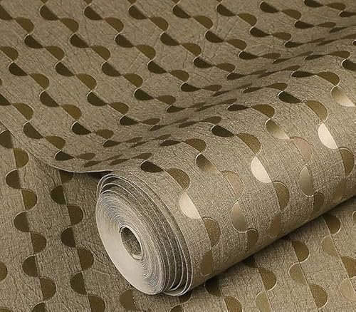 DYETEE Moderne minimaliste brun foncé à pois papier peint lumière luxe chambre salon Tv fond rayé papier peint blanc