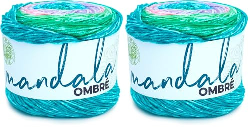 Lion Brand Yarn Company Mandala Ombre Yarn, Balance, One Skein (Pack of 2)