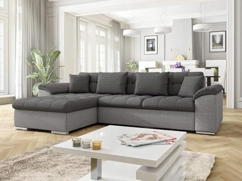 Sofanatic - New Corner Sofa Bed With Storage - 'Cambridge' - Sleeper Sofa With Free Assembly & Delivery. Universal Left & Right Side (6/5)