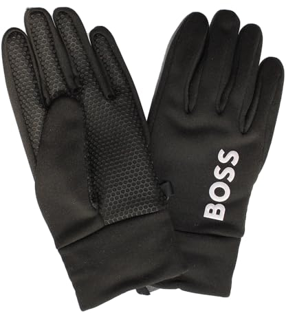 BOSS Men Green Laufhandschuhe, Running Gloves, Black, Size 9