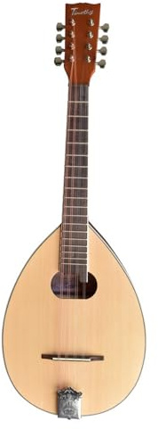Mandoline ténor goutte d'eau, Octave, corps en bois d'origine, 8 fils, panneau en épicéa, adaptée aux débutants et aux professionnels (Color : Mezzo)