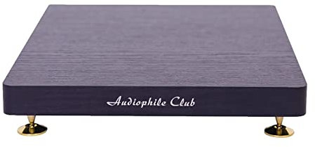 CAMBOS Pieds d'Enceintes Supports d'enceintes de Bureau pour bibliothèque, Conception en MDF Absorbant Les Vibrations, Pointes en Laiton Pur, pour Enceintes de cinéma Maison (Taille : 25x30cm)