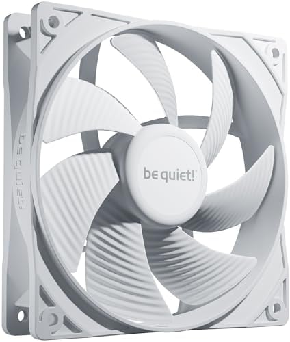 be quiet! Pure Wings 3 120mm PWM White ventilador, alta velocidad punta, rpm mínimas bajas, bastidor del ventilador optimizado, presión de aire extraordinaria, BL110