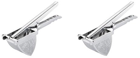 Küchenprofi Kartoffelpresse Edelstahl für Kartoffelpüree ohne Mühe, rostfrei, spülmaschinenfest, leicht zu reinigen, robuste Presse für geschmeidigen Kartoffelbrei, mit Anti-Rutsch-Griff