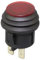 Pulsante a pressione impermeabile, spento/acceso non si blocca, 20 A a 12 V DC, 10 A a 125 V AC, 6 A a 250 V AC, IP65, 2 connettori, pulsante rosso non illuminato, montaggio a scatto con foro da 20