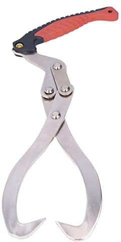 Log Tongs Heavy Duty, 12 inch Log Lifting Tongs Log Carrier Tongs Timber Tongs with Non-Slip Handle Industrial Forestry Logging Grabber, for Lumber Log Lifting Dragging Carrying