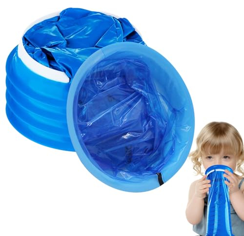 Brechbeutel Spit Bags Pack of 5 Poop Bags with Ring High Density 1000 ml Disposable Emesis Bag for Travel Sickness Morning Nausea Children and Adults