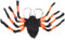 Banziaju Halloween Spider Rucksack Kostüm, Spinnen -Rucksack gruseliger gruseliger Riesen -Spinnenbeutel mit 8 Long Bein & Red Eye Spider -Rucksack für Halloween, Trick oder Treat, Black & Orange