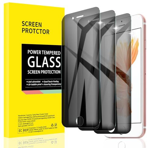 AKLPP [3 Pack] Privacy Screen Protector for iPhone 7 Plus/8 Plus, Anti-Spy Tempered Glass Film Accessories, Private Protection, Anti-Scratch, Case-Friendly, Bubble Free