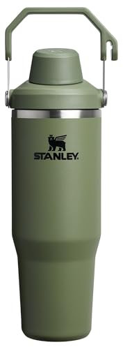 STANLEY IceFlow 2.0 Fast Flow Tumbler with Handle 30 oz | Twist On Angled Spout Lid | Leakproof Water Bottle | Insulated Stainless Steel | BPA-Free | Dried Pine
