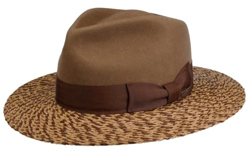 Stetson Wool Crown Traveller Hut Ripsband UV Schutz 40 Herren Frühling Sommer