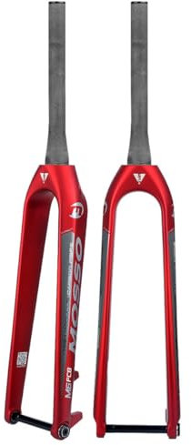 Fourche rigide pour VTT 27,5 pouces 29 pouces, tube conique 1-1/2, fourche avant sans filetage, frein à disque, axe traversant 110 x 15 mm, fourche avant rigide, fourches de vélo ultra-légères en fi