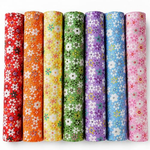 NEUJUS 100% Baumwolle Stoff 50x50cm Set Patchwork Nähen DIY Baumwollstoff | Soft 100% cotton fabric set with breathable texture for quilting and patchwork projects