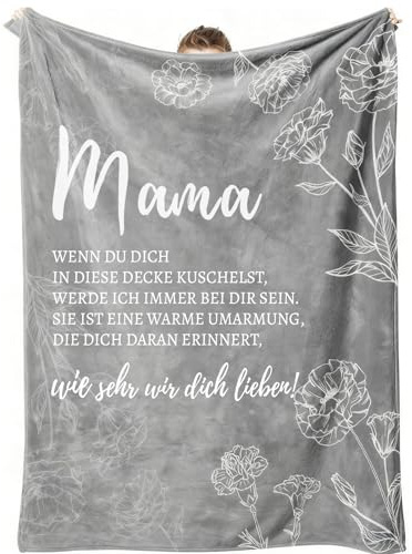 MKUOOY Muttertagsgeschenke für Mama, Kuscheldecke Geschenke für Mama zum Muttertag Geburtstag Weihnachten, Geburtstagsgeschenk Muttertagsgeschenk für Mutter, Mutter Geschenk Decke 150x200CM