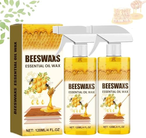 Bienenwachs Möbelpolitur,Beeswax Wood Polish Spray,Bienenwachs Spray für Holzmöbel,Bienenwachs Spray für Möbel,Möbelwachs & Holzlasur,Natürliche Holzwachs Farblos für Möbelpflege & Holzschutz (A, 2PC)