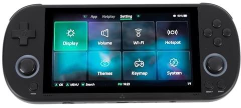 Cocoarm Console di Gioco retrò Portatile Console di Gioco Portatile ABS 4,96 Pollici 720x1280 IPS 64 GB Supporta 28 Simulatori 5000 MAh per Pendolari in Viaggio Lettori retrò (BLACK)