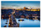 artboxONE Poster 30x20 cm Charles Bridge on Vltava River in Prague, Czech Republic at Late Sunset, Night