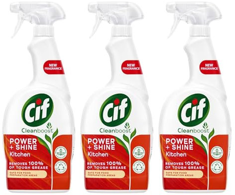 Cif Power And Shine Kitchen Cleaner Spray 700 ml Pack of 3