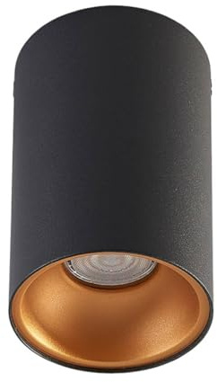 Arcchio Deckenlampe Vinja (Modern) in Schwarz aus Aluminium (1 flammig, GU10) - Deckenleuchte Lampe Flurleuchte