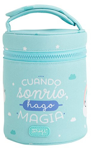 Laken Unisex - Termo de Acero Inoxidable para Adultos, 1 litro, con Tapa de Colores y Dos recipientes herméticos con Cierre y Correa para Fijar, Color Verde