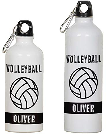 Printtoo Moschettone Pallavolo Stampa Borraccia in Alluminio Personalizzata per Bambini 750ml/25.3oz