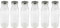 Dr. Oetker Milchflaschen 750 ml, Smoothie-Flasche mit Deckel, luftdichte Saftflasche, Flasche zum Selbstbefüllen, Vorratsglas mit Schraubverschluss (Farbe: Transparent/Silber), Menge: 6 Stück