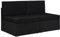vidaXL Sofa 2-Sitzer Modular Gartenmöbel Mittelsofa Gartensofa Rattansofa Rattanmöbel Lounge Gartenset Garnitur Sitzgruppe Poly Rattan Schwarz