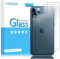 GEEMEE pour iphone 12 Pro Max 6.7 2020 Arrière Verre Trempé Protection D'écran, 9H Haute Sensibilité Couverture Complète sans Bulles Anti-Rayures Protection D'écran (2 Pack)