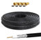 HB-Digital 10m Cavo Coassiale HQ-135 Cavo d'Antenna 135dB Cavo SAT 8K 4K UHD 4 Volte Schermato per Sistemi DVB-S / S2 DVB-C / C2 DVB-T / T2 DAB+ Radio BK + 4 F-Plug GRATUITAMENTE