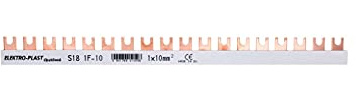 Verbindungsschiene 1P 63A 10mm2 Gabelgabel (18 Mod.) 1F S18 1F-10 45.108 Elektro-plast Spatel 5901769010598