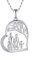 JO WISDOM Colliers Maman Mère 3 Enfant Fille Papa Fils Argent 925/1000 pour Femme,Pendentif Famille Arbre de Vie avec 3A Oxyde de Zirconium