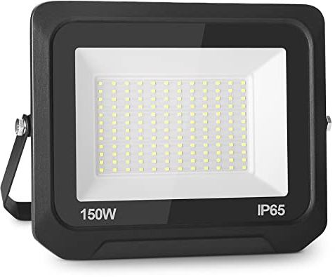Royana 150W LED Außenstrahler – 15000 Lumen Superhell, 6000K Kaltweiß, IP65 Wasserdicht Strahler Außen – Hochleistungs-Fluter für Sportplatz, Garage, Garten, Hof