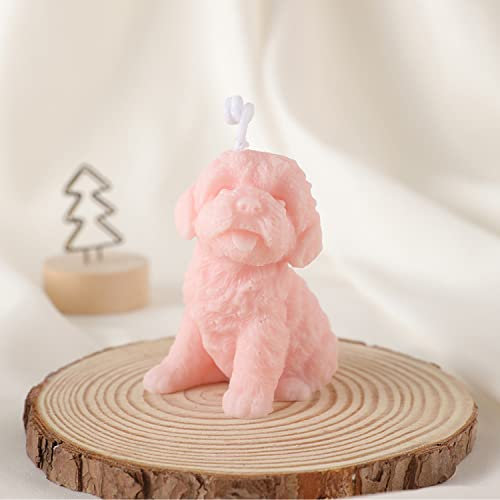 Cute Candles Animals Teddy Puppy Duftkerzen, Sojawachs-Aromatherapie-Kerzen-Geschenkset, langlebig, tropffrei, Aromatherapie-Kerze zum Stressabbau (A)