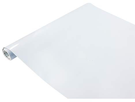 DecoMeister Whiteboard Folie selbstklebend 67,5x150 cm | Whiteboardfolie zuschneidbar und abwischbar | Weißwandtafel Folie für Kinderzimmer, Schule und Büro | Tafelfolie für kreative Notizen | Weiß