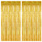 Silvester Lametta Vorhänge Gold Glitzer, 2 Stück Metallische Glitzervorhang Fringe 1m x 2m, Glitzer Tinsel Curtain, Folienfransen Vorhang für Weihnachtsbaum Geburtstage Festivals Party ​Bühnendekor