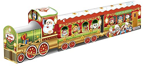 kinder Mix Adventskalender 3D-Zug – Adventskalender mit leckeren Schokoladen-Spezialitäten – 1 Kalender à 221g
