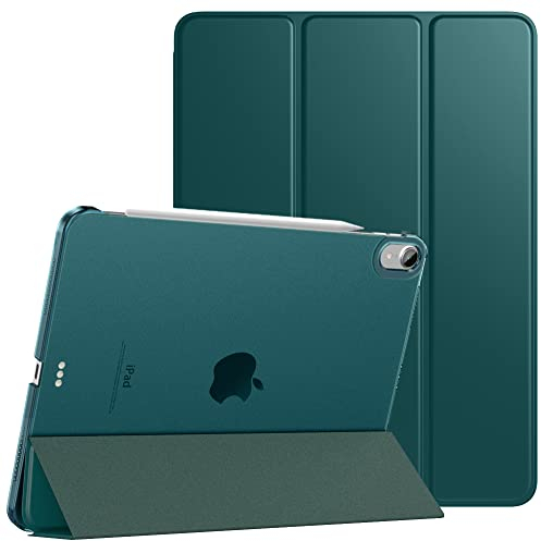 TiMOVO Coque pour iPad Air 11 Pouces M3/M2 (2025/2024), iPad Air 5e/4e génération (2022/2020) 10,9 Pouces, Étui de Protection Mince avec Dos Transparent, Sommeil/Réveil Auto, Bleu Vert